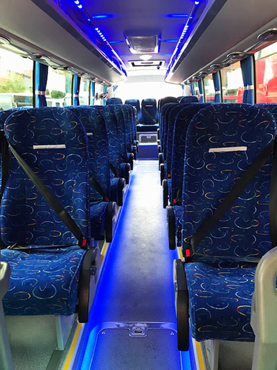 32-35 seat coach interior